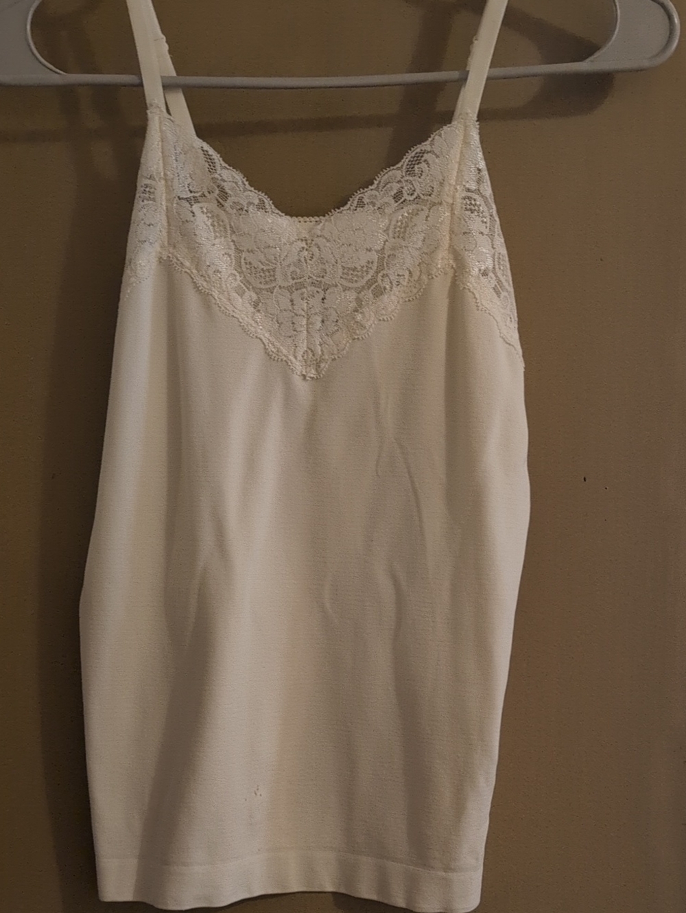 Cynthia Rowley Ivory Lace Trim Cami Slip